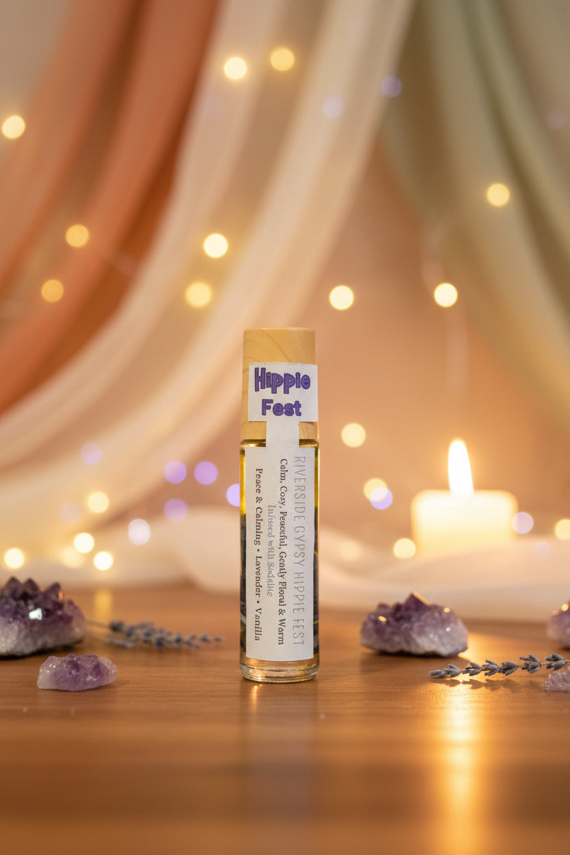 RiverSide Gypsy Hippie Fest signature 10 mL castor oil rollerball
