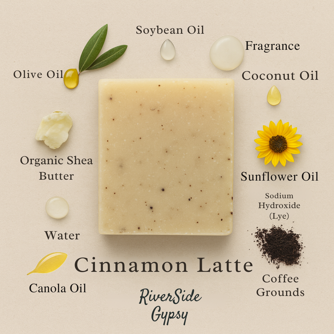 Cinnamon Latte – Handcrafted Exfoliating Cold Process Soap Bar