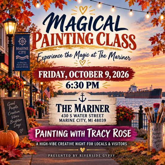 Classic Halloween Porch Leaner Workshop with Tracy Rose at The Mariner in Marine City on October 9, 2026.