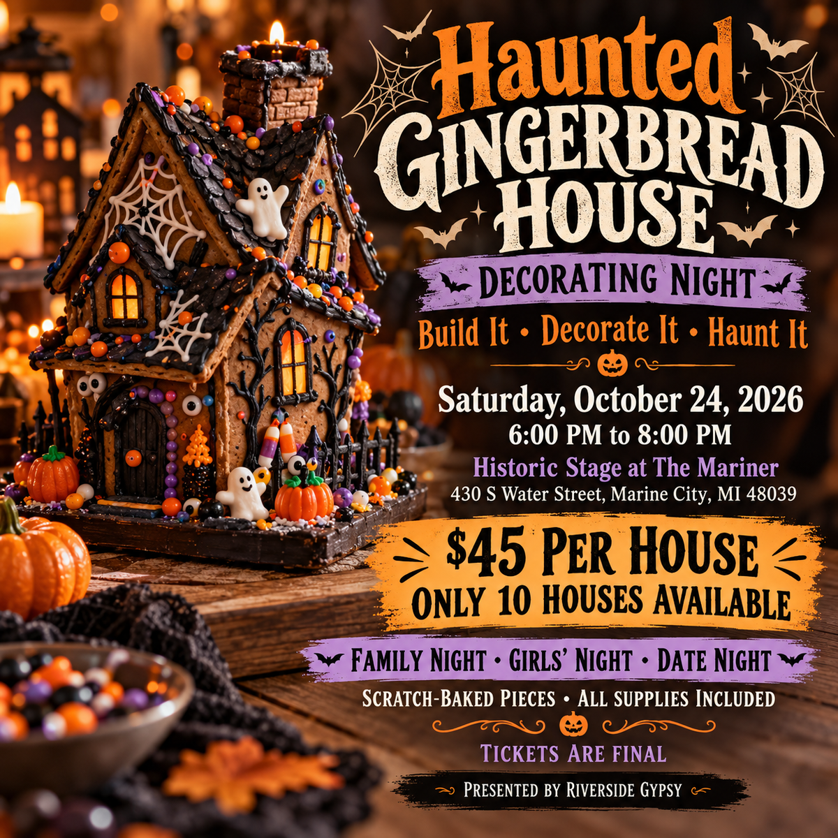 Haunted Gingerbread House Decorating Night
