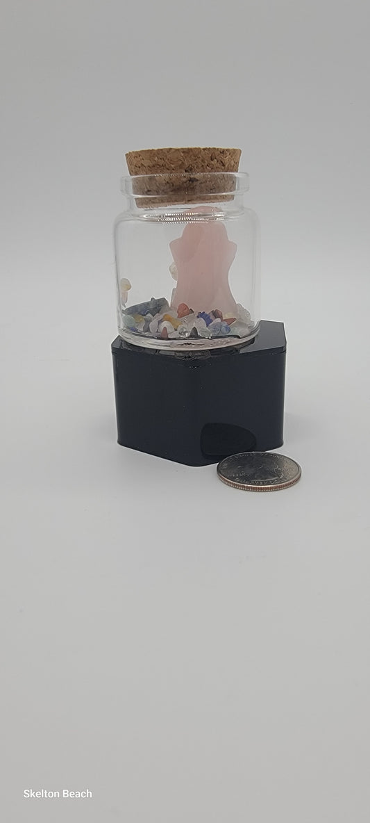 Rose Quartz Ghost in a Jar – Love, Healing & Whimsical Energy
